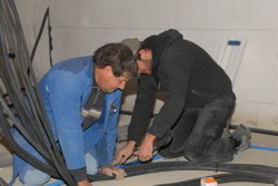 Das sind "Leerrohrbndiger" im Einsatz.