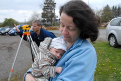 Emma, Mama und Papa.