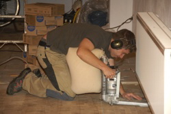 Daniel hat sein "Dudelsackschleifer" mitgebracht.