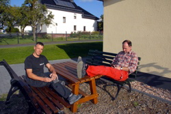 Die letzten Sonnenstrahlen genieen . . .