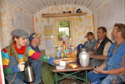 Verdiente Pause mit der Ortsvorsteherin