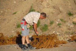 Der "Chef" sucht nur das beste Eisen fr eine optimale Stabilitt aus . . .
