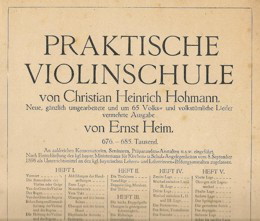 Vaters  "Praktische Violinschule," fr den Laien ein Buch mit mindestens "sieben Siegeln" auf 188 dicht bedruckten Notenseiten (Archivbild J. Vossen)